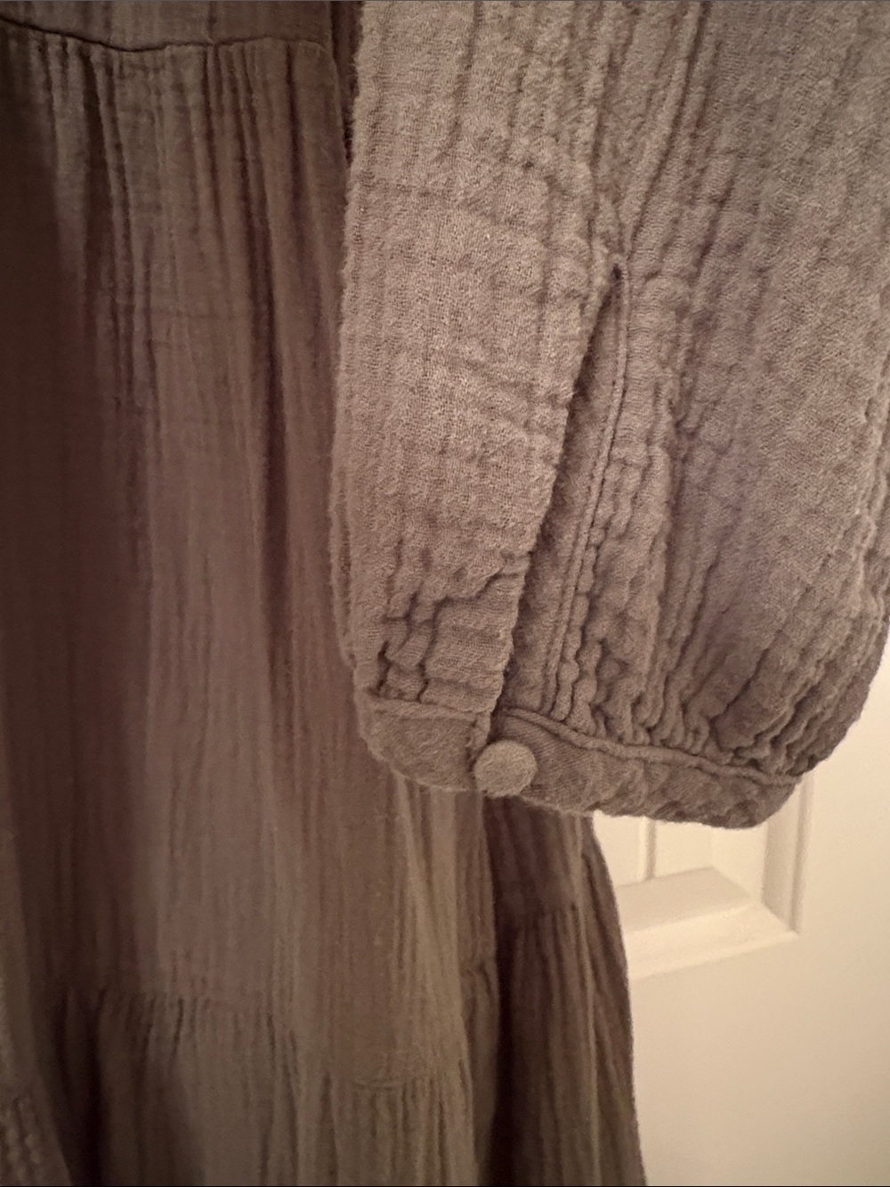 Universal Thread Olive V-Neck Tiered Maxi Dress - Picture 3 of 4